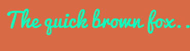 Image with Font Color 0BFFBE and Background Color D86B45